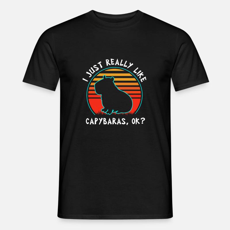 Capybara - Männer T-Shirt - Schwarz
