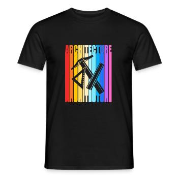 architecte - T-shirt homme - noir - Devant - AI Model Male 178 light (178cm)