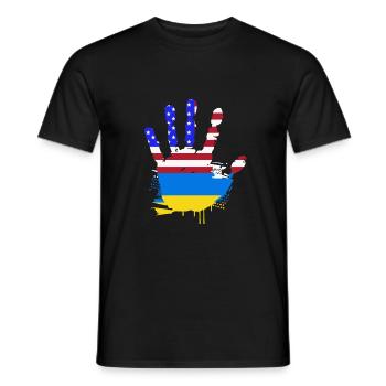 Ukraine - Männer T-Shirt - Schwarz - Vorne - AI Model Male 178 light (178cm)