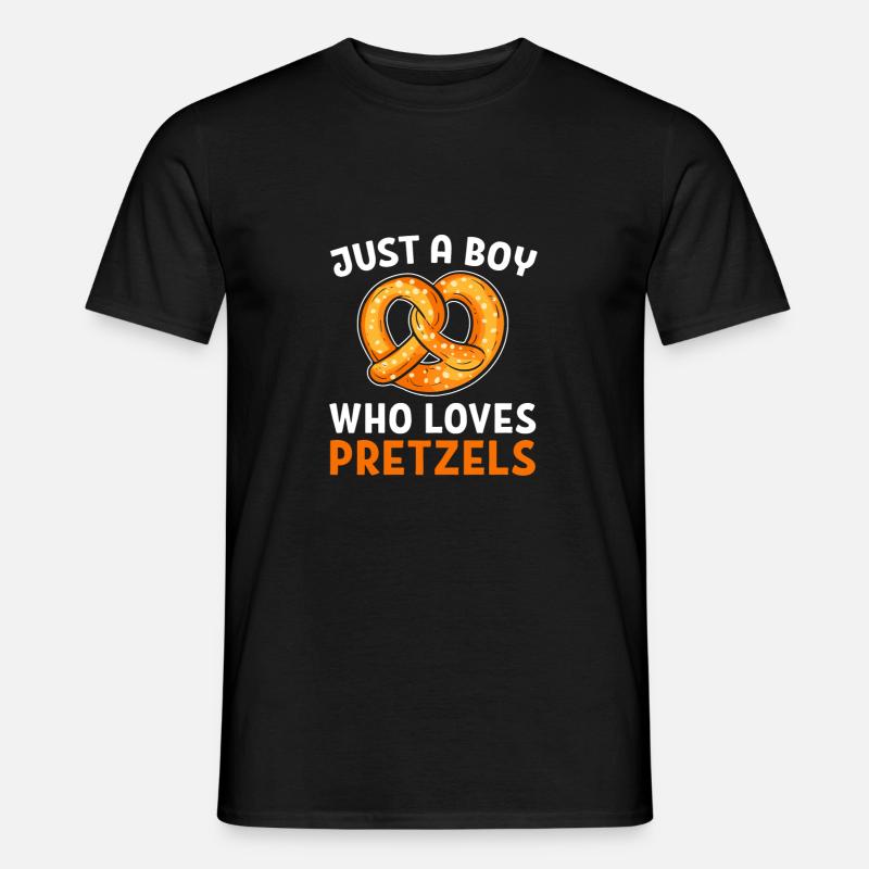Brezel - Männer T-Shirt - Schwarz