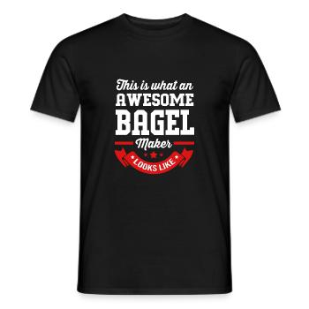 Bagel - Men's T-Shirt - black - Front - AI Model Male 178 light (178cm)
