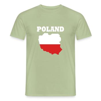 Poland Polish - Men's T-Shirt - sage - Front - AI Model Male 178 light (178cm)