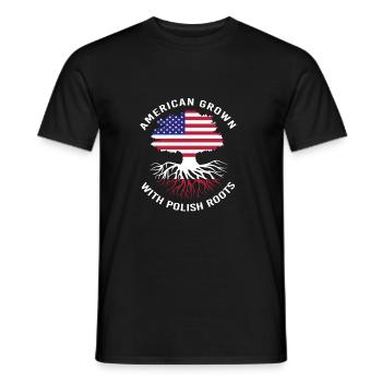 Pologne Polonais - T-shirt homme - noir - Devant - AI Model Male 178 light (178cm)