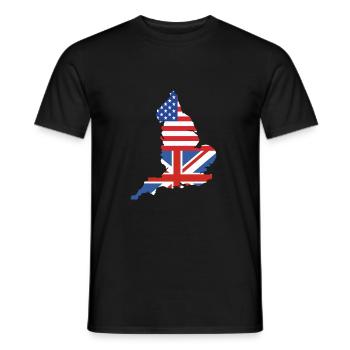 Angleterre Anglais - T-shirt homme - noir - Devant - AI Model Male 178 light (178cm)