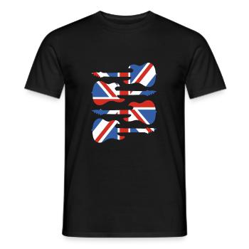 Angleterre - T-shirt homme - noir - Devant - AI Model Male 178 light (178cm)