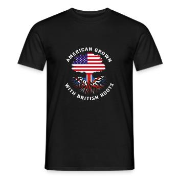 England English - Men's T-Shirt - black - Front - AI Model Male 178 light (178cm)