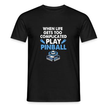 Flipper Pinball - Men's T-Shirt - black - Front - AI Model Male 178 light (178cm)
