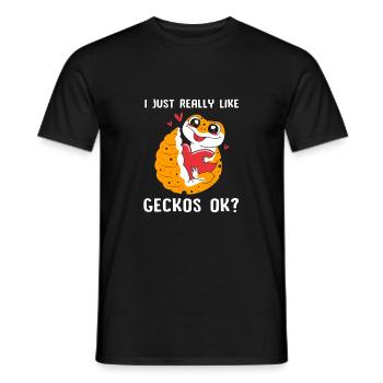Leopard Gecko - Männer T-Shirt - Schwarz - Vorne - AI Model Male 178 light (178cm)