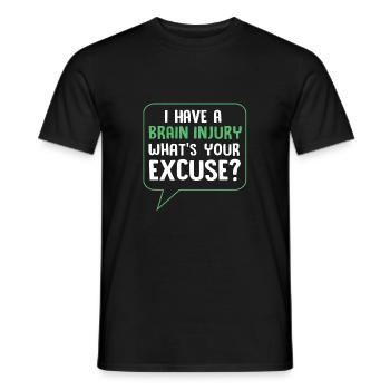 Traumatic brain injury - Men's T-Shirt - black - Front - AI Model Male 178 light (178cm)
