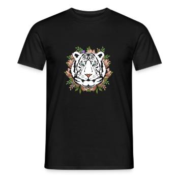 Weißer Tiger - Männer T-Shirt - Schwarz - Vorne - AI Model Male 178 light (178cm)