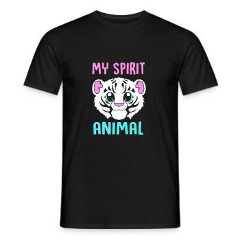 Weißer Tiger - Männer T-Shirt - Schwarz - Vorne - AI Model Male 178 light (178cm)