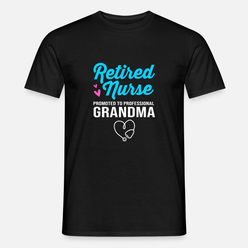 Krankenschwester Rente - Männer T-Shirt - Schwarz