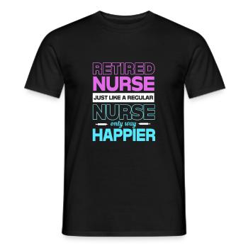 Pension d’infirmière - T-shirt homme - noir - Devant - AI Model Male 178 light (178cm)
