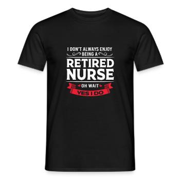 Krankenschwester Rente - Männer T-Shirt - Schwarz - Vorne - AI Model Male 178 light (178cm)
