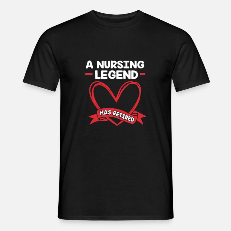 Krankenschwester Rente - Männer T-Shirt - Schwarz
