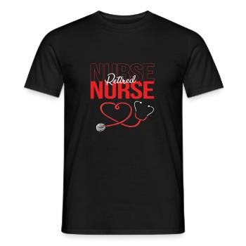 Krankenschwester Rente - Männer T-Shirt - Schwarz - Vorne - AI Model Male 178 light (178cm)