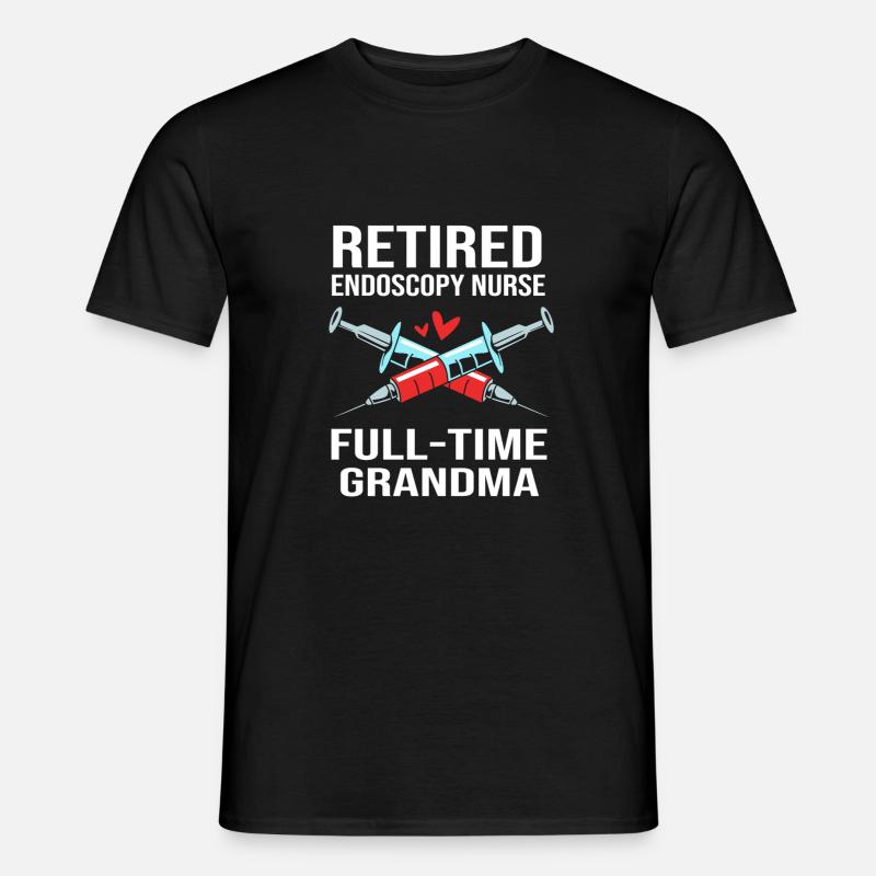 Krankenschwester Rente - Männer T-Shirt - Schwarz