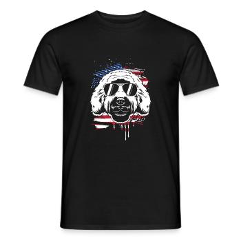 Goldendoodle - Männer T-Shirt - Schwarz - Vorne - AI Model Male 178 light (178cm)