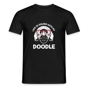 Goldendoodle - Männer T-Shirt - Schwarz - Vorne - AI Model Male 178 light (178cm)