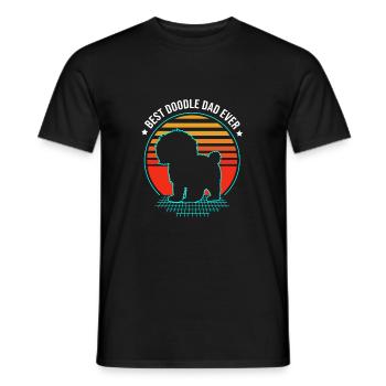 Goldendoodle - Männer T-Shirt - Schwarz - Vorne - AI Model Male 178 light (178cm)