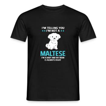 Maltais - T-shirt homme - noir - Devant - AI Model Male 178 light (178cm)