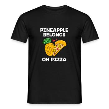 Pizza Hawaii Pizza Ananas - Männer T-Shirt - Schwarz - Vorne - AI Model Male 178 light (178cm)