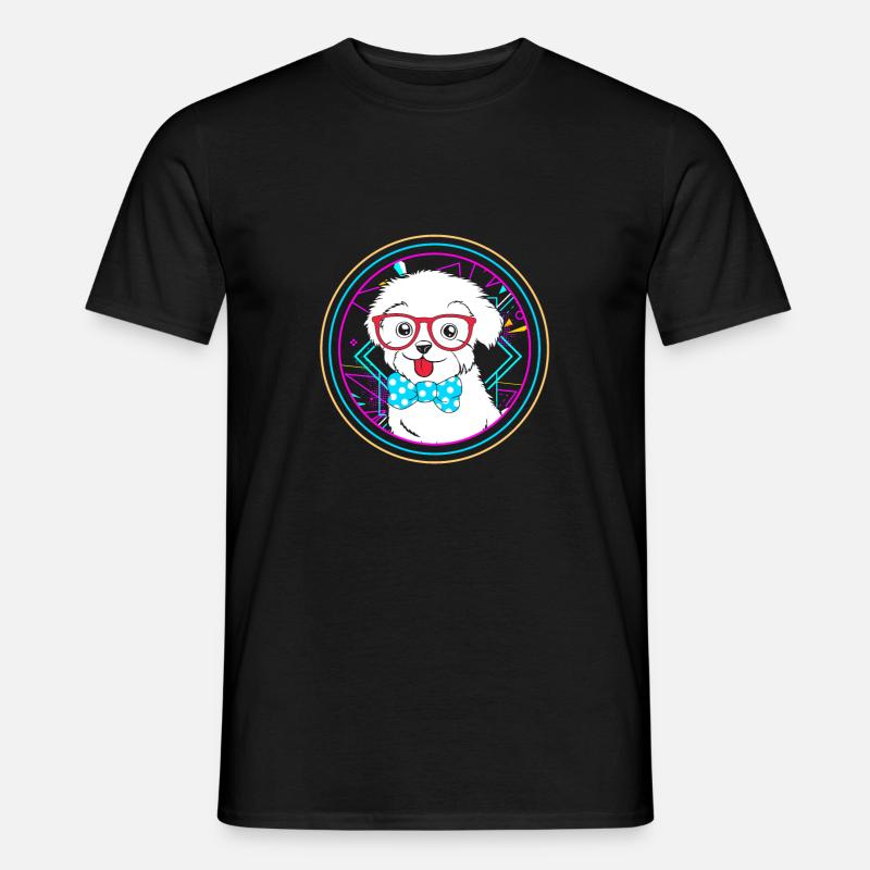Malteser Hund - Männer T-Shirt - Schwarz
