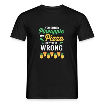 Pizza Hawaii Pizza Ananas - Männer T-Shirt - Schwarz - Vorne - AI Model Male 178 light (178cm)