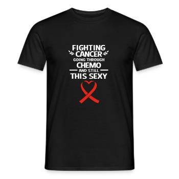 lung cancer - Men's T-Shirt - black - Front - AI Model Male 178 light (178cm)