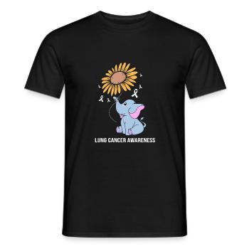 Lung cancer - Men's T-Shirt - black - Front - AI Model Male 178 light (178cm)
