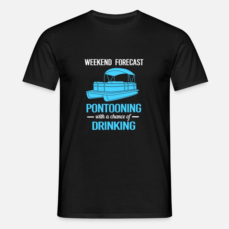 Pontonboot Boot Boote - Männer T-Shirt - Schwarz