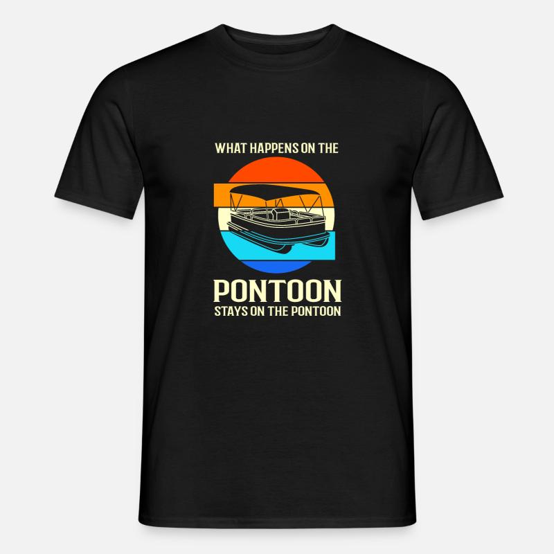 Pontonboot Boot Boote - Männer T-Shirt - Schwarz