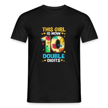 14th birthday Ten year of birth Date of birth - Men's T-Shirt - black - Front - AI Model Male 178 light (178cm)