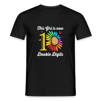 13e anniversaire Dix ans de naissance Date de naissance Date de naissance - T-shirt homme - noir - Devant - AI Model Male 178 light (178cm)