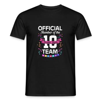 26th birthday Ten year of birth Date of birth - Men's T-Shirt - black - Front - AI Model Male 178 light (178cm)
