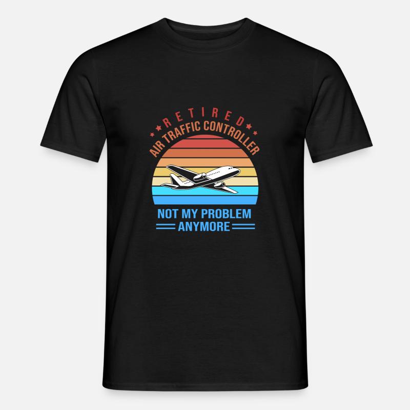 Fluglotse - Männer T-Shirt - Schwarz