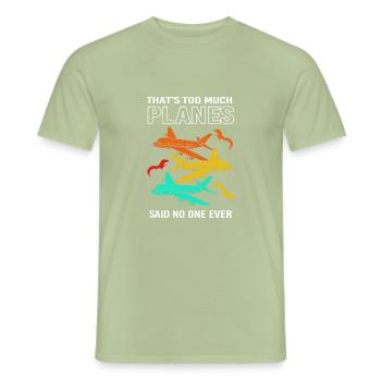 Air traffic controller - Men's T-Shirt - sage - Front - AI Model Male 178 light (178cm)
