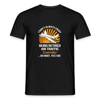 Air traffic controller - Men's T-Shirt - black - Front - AI Model Male 178 light (178cm)
