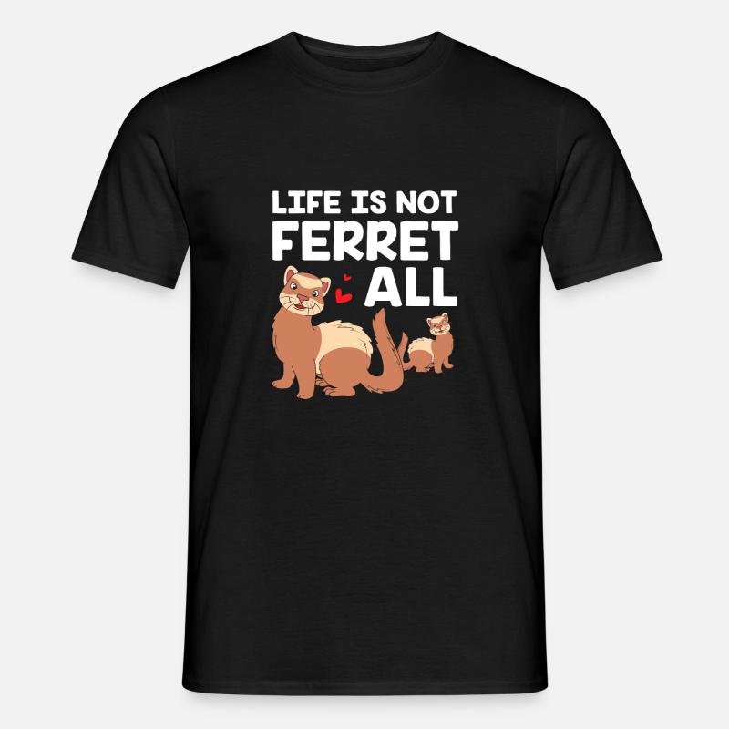 Frettchen - Männer T-Shirt - Schwarz