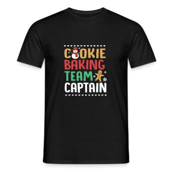 bonhomme en pain d’épice Coeur en pain d’épice Snacking en pain d’épice - T-shirt homme - noir - Devant - AI Model Male 178 light (178cm)