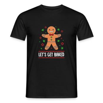 bonhomme en pain d’épice Coeur en pain d’épice Snacking en pain d’épice - T-shirt homme - noir - Devant - AI Model Male 178 light (178cm)