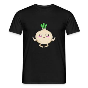 Zwiebel - Männer T-Shirt - Schwarz - Vorne - AI Model Male 178 light (178cm)