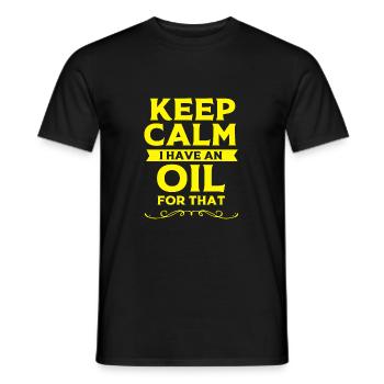 Essential oil - Men's T-Shirt - black - Front - AI Model Male 178 light (178cm)