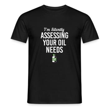 Essential oil - Men's T-Shirt - black - Front - AI Model Male 178 light (178cm)