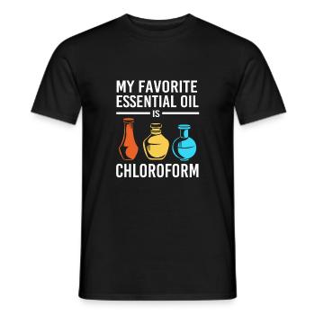 Huile essentielle - T-shirt homme - noir - Devant - AI Model Male 178 light (178cm)