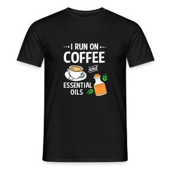 Huile essentielle - T-shirt homme - noir - Devant - AI Model Male 178 light (178cm)