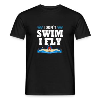 Swimming Swimmers Swimming Pool Swimming Instructors - Men's T-Shirt - black - Front - AI Model Male 178 light (178cm)