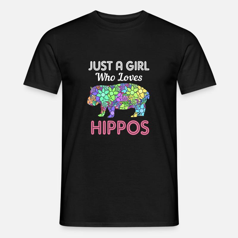 Nilpferd - Männer T-Shirt - Schwarz