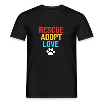 Katzenrettung Tierrechte Tierrettung Tierheim - Männer T-Shirt - Schwarz - Vorne - AI Model Male 178 light (178cm)