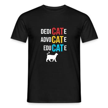 Cat Rescue Animal Rights Animal Rescue Animal Shelter - Men's T-Shirt - black - Front - AI Model Male 178 light (178cm)